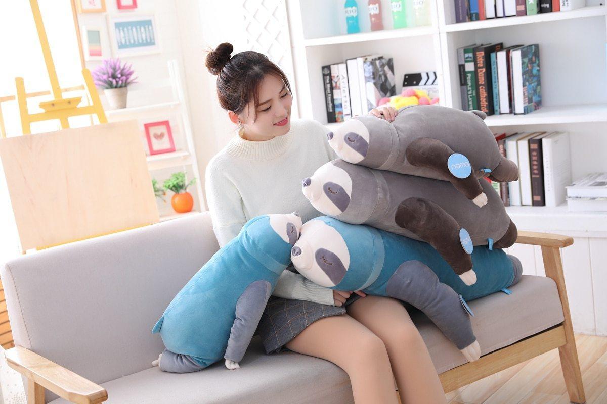 Kawaii Sleepy Sloth Plushies in Different Sizes