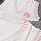 Strawberry Milk Embroidered Vest