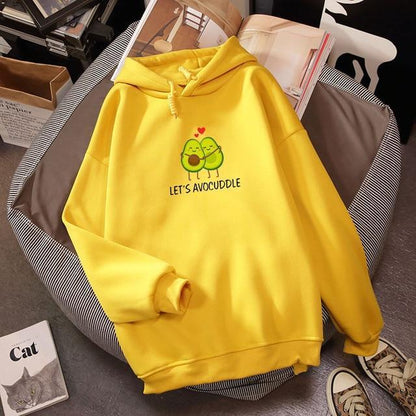 Kawaii Yellow "Avocado Love" Hoodie