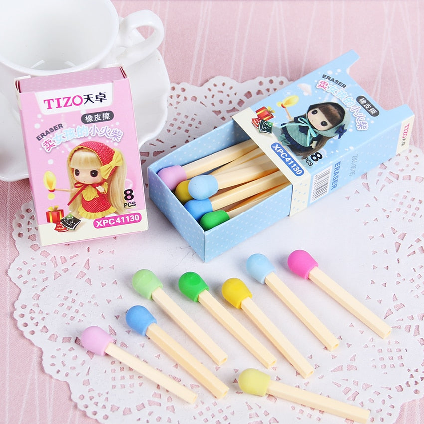 Kawaii Eraser Matches