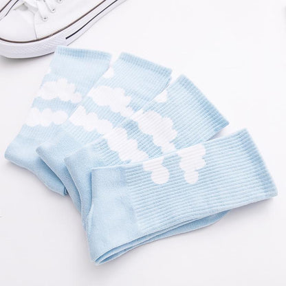 Cute Blue Clouds Socks