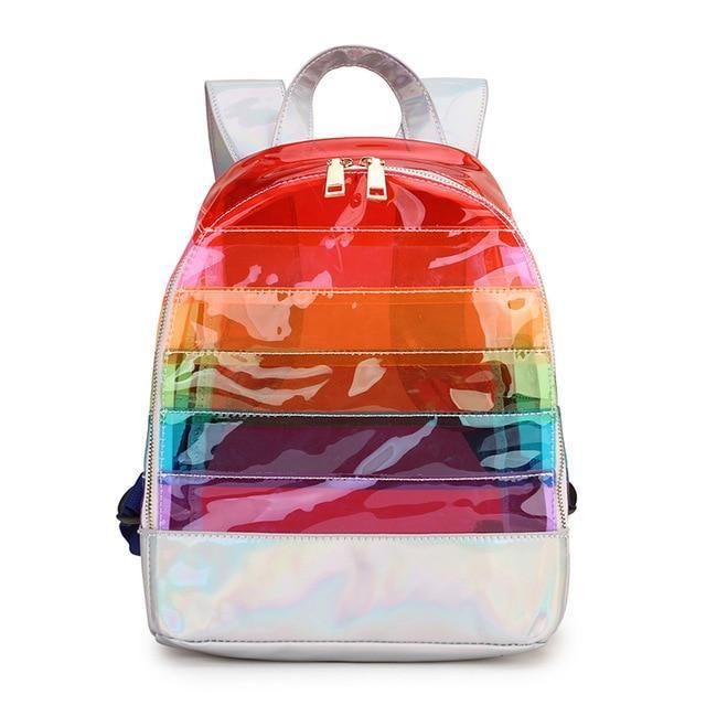 Cute Transparent Rainbow Backpack