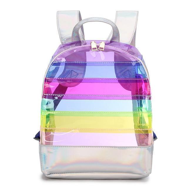 Kawaii Transparent Rainbow Backpack