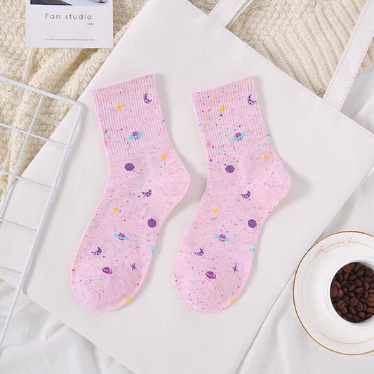 Kawaii Pink Harajuku Galaxy Socks