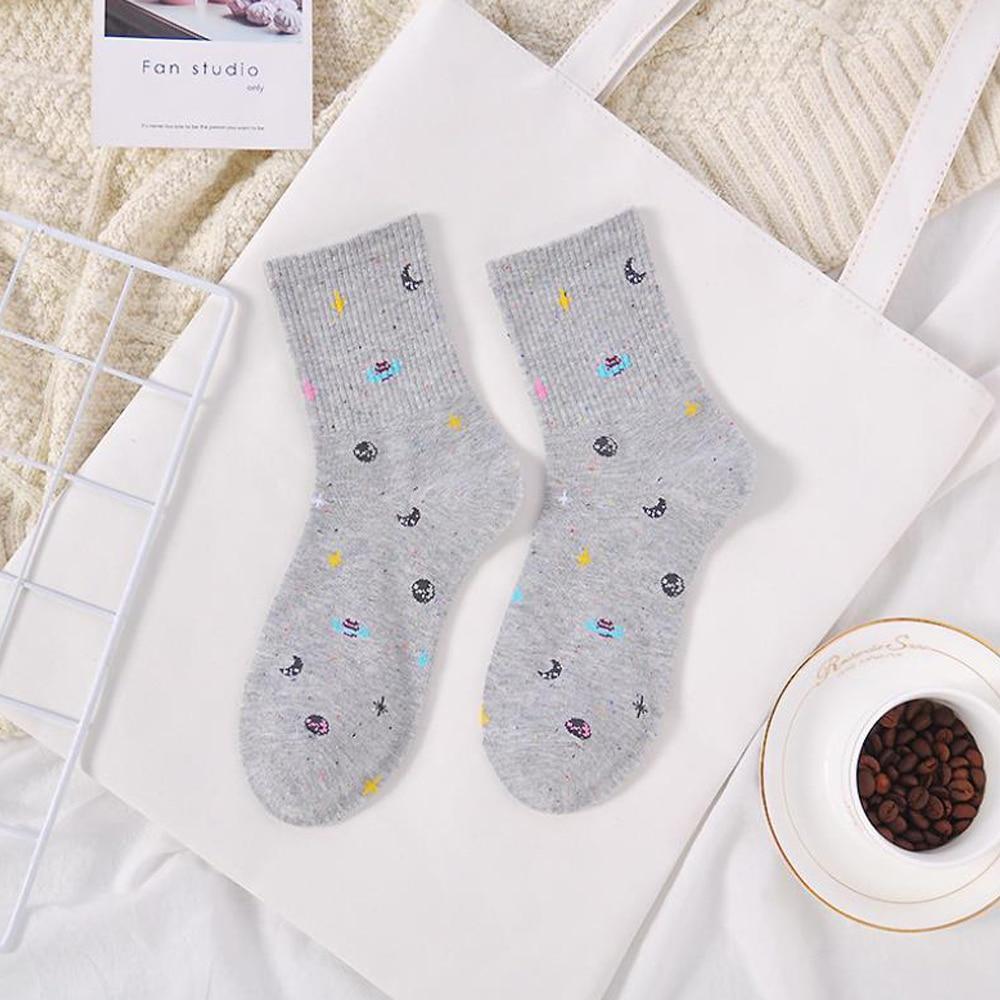 Kawaii Grey Harajuku Galaxy Socks