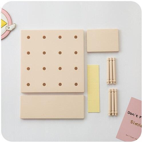 Kawaii Tan Wall Peg Board & Shelf Kit