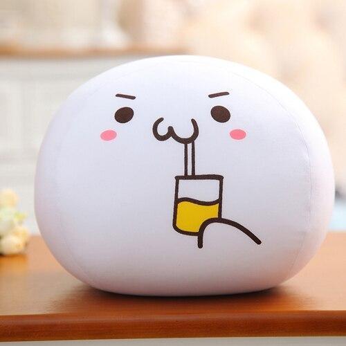 Kawaii Dumpling Pillow Plushie Drinking Juice