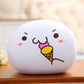 Kawaii White Kawaii Dumpling Pillow Plushie Eating Ice Cream