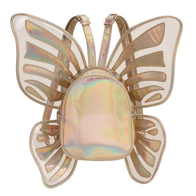 Cute Fairy Butterfly Backpack in Gold