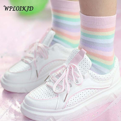 Kawaii Pastel Rainbow Socks