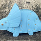 Kawaii Triceratops Purse in Blue