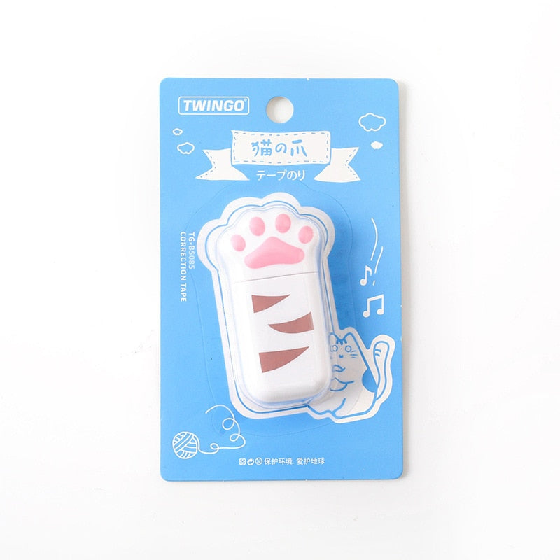Kawaii Cat Paw Correction Tape in White