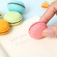Pink, Orange, Green, and Blue Kawaii Macaron Erasers