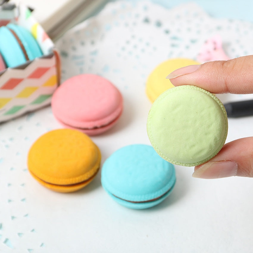 Green Kawaii Macaron Eraser