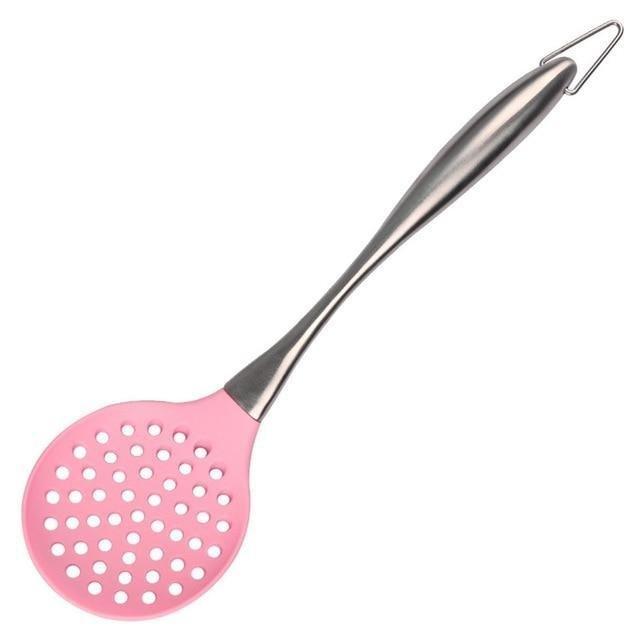 Pink Slotted Spoon Cooking Utensil