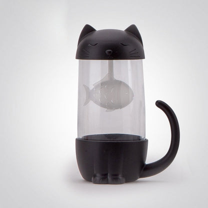Kawaii Cat Cup Tea Infuser in Black
