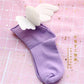 Kawaii Purple Angel Wings Socks
