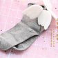 Kawaii Grey Angel Wings Socks