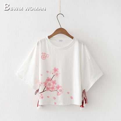 Kawaii White Cherry Blossom Shirt