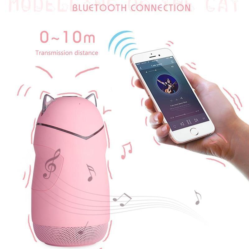 Kawaii Pink Cat Bluetooth Speaker