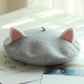 Kawaii Cat Ears Beret in Grey