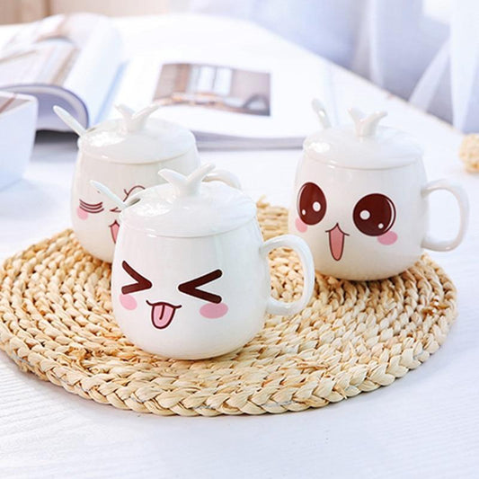Kawaii Ceramic Mugs With Adorable Faces