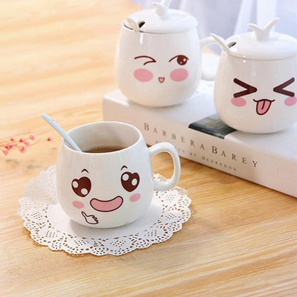 Kawaii Ceramic Mugs With Adorable Faces