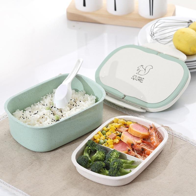 Kawaii Two Layer Bento Box in Green