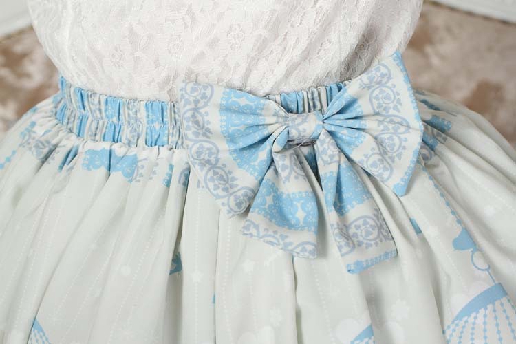 Bow on Our Kawaii Sweet Lolita Nightingale Skirt