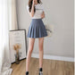 Kawaii Grey High Waist Pleated Skort