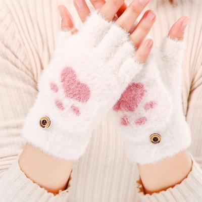 White Kawaii Animal Paw Gloves
