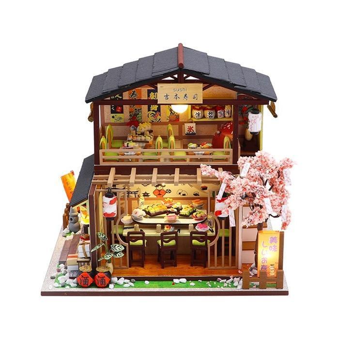 Two Story Japanese "Sushi Restaurant" Dollhouse Kit