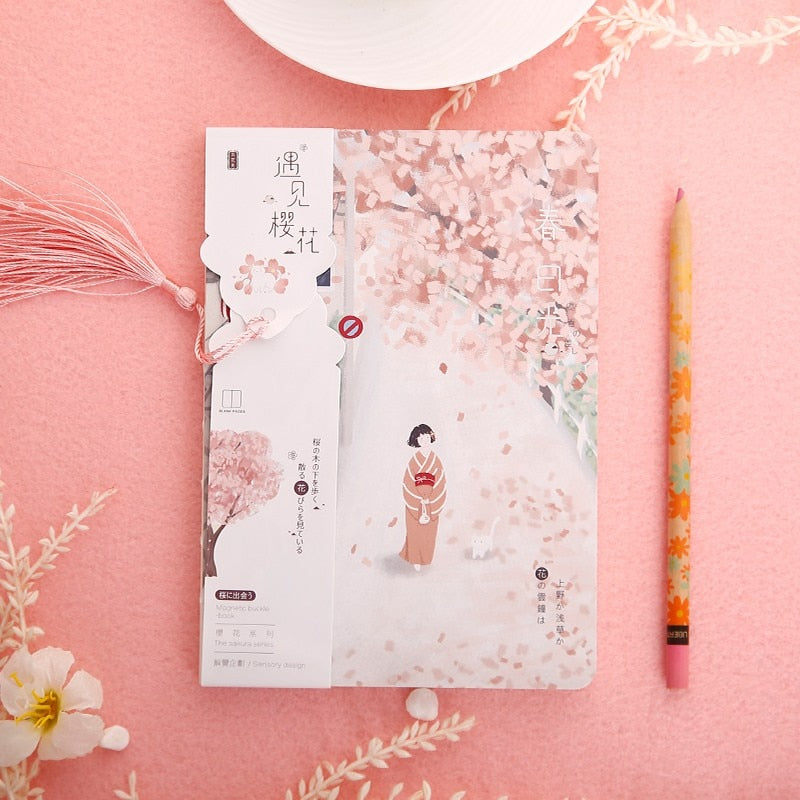 Kawaii Pink Cherry Blossom Journal