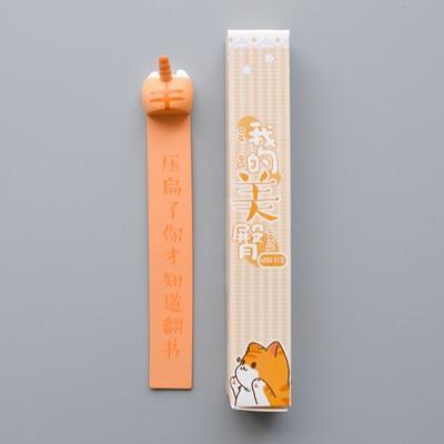 Kawaii Orange Cat Animal Booty Bookmark
