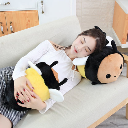 Girl Sleeping With Kawaii Ladybug Plushies