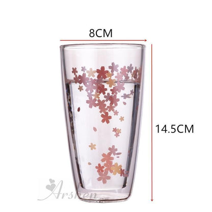 Kawaii Cherry Blossom Cup Dimensions - 8cm by 14.5cm
