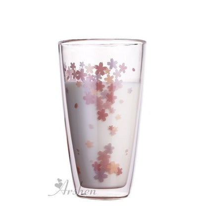 Kawaii Cherry Blossom Glass Cup