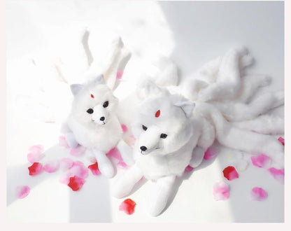 Kawaii White Kitsune Plushies