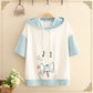 Cute Blue Shiba Inu Hoodie Shirt