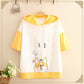 Kawaii Shiba Inu Hoodie T-Shirt in Yellow