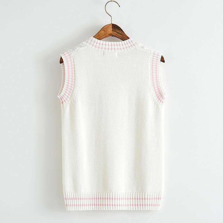 Strawberry Milk Embroidered Vest