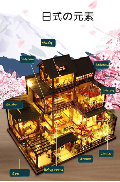 Three Story Traditional Japanese Dollhouse