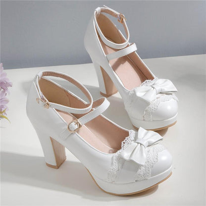 Kawaii White Sweet Lolita High Heel Shoes