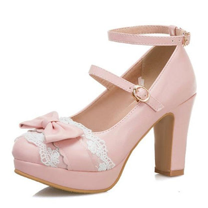 Kawaii Pink Sweet Lolita High Heel Shoes