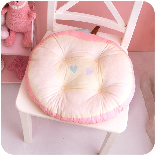 Kawaii Fruit Donut Cushions  Cute cushions, Chair pads, Kawaii fruit