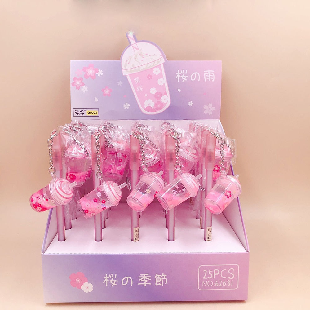 Kawaii Sakura Milk Tea Gel Pens