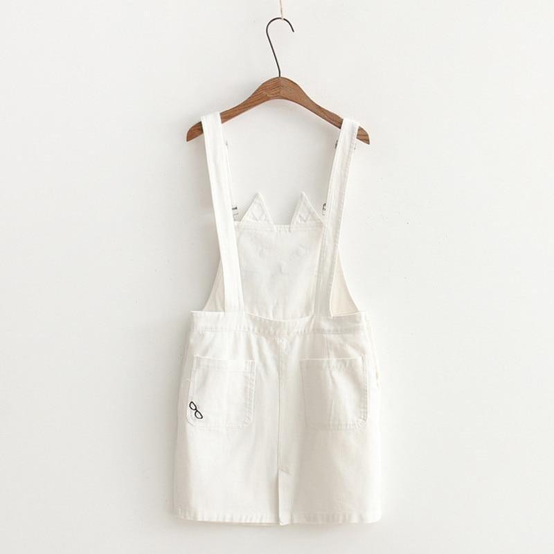 White fashion overall skirt