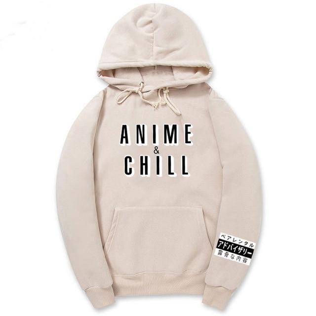 Cream "Anime and Chill" Hoodie