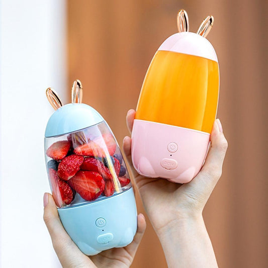 Kawaii Blue and Pink Bunny Portable Juicers