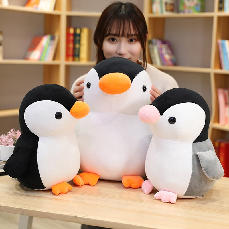 Three Kawaii Penguin Plushies 